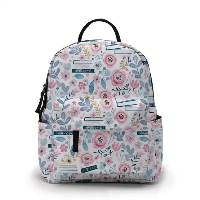 Mini Backpack - Pink Floral Books