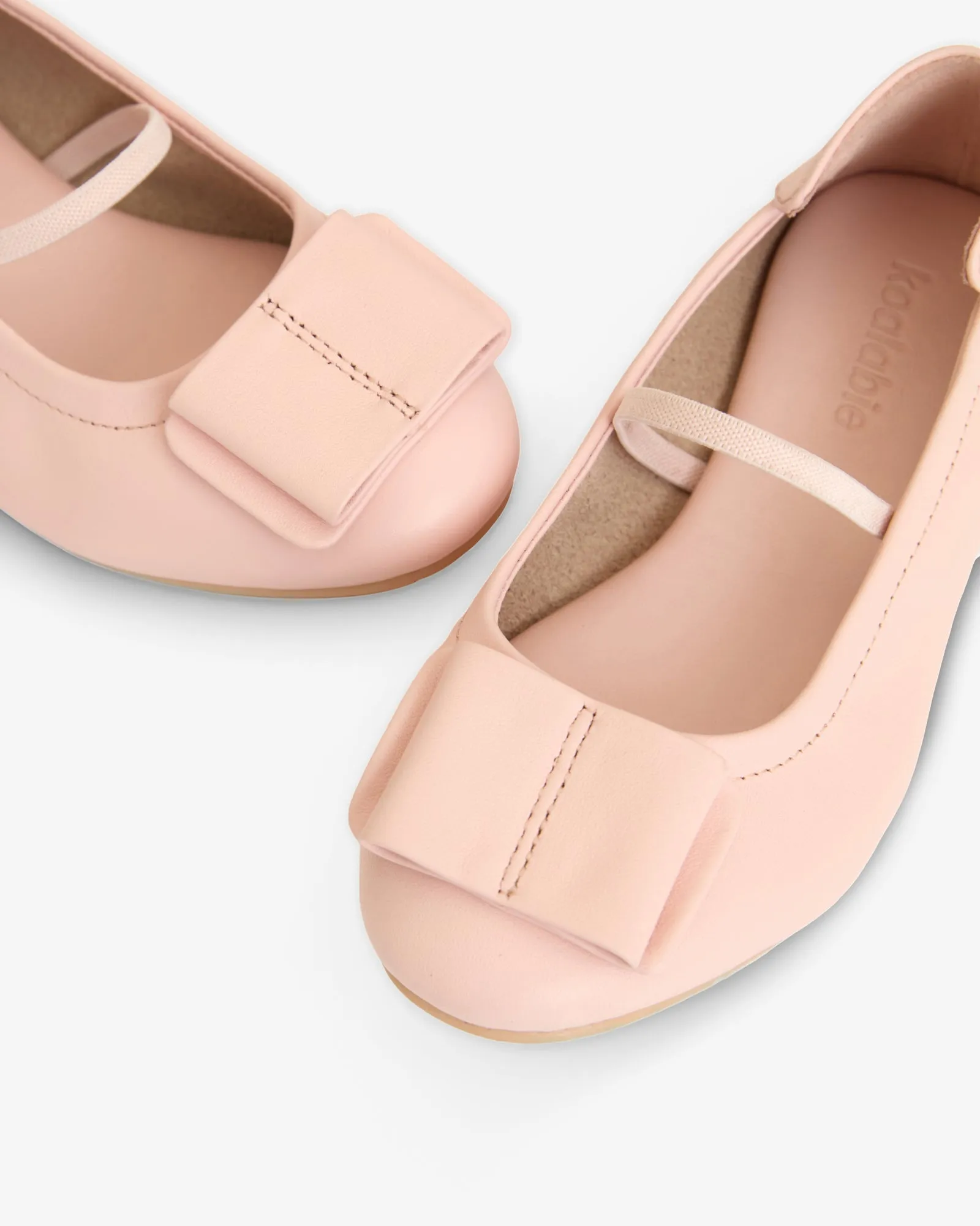 Mini Blair Ballerina Leather Flats - Bubblegum (Kids)