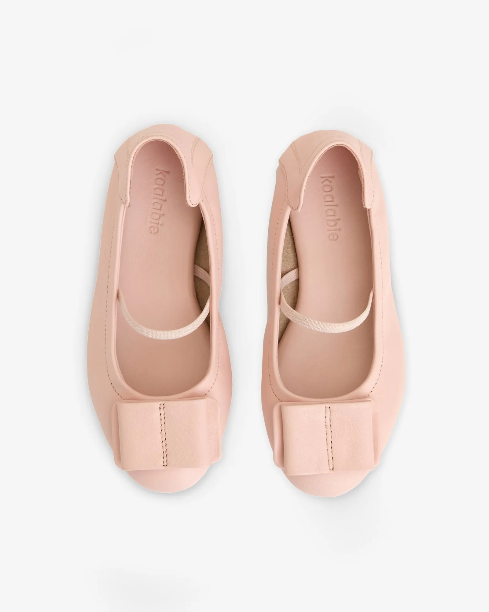 Mini Blair Ballerina Leather Flats - Bubblegum (Kids)