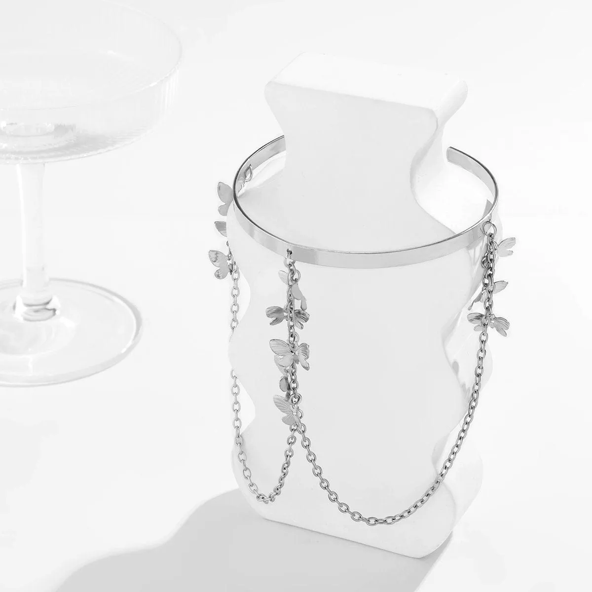 Minimalist Layered Butterfly Arm Cuff