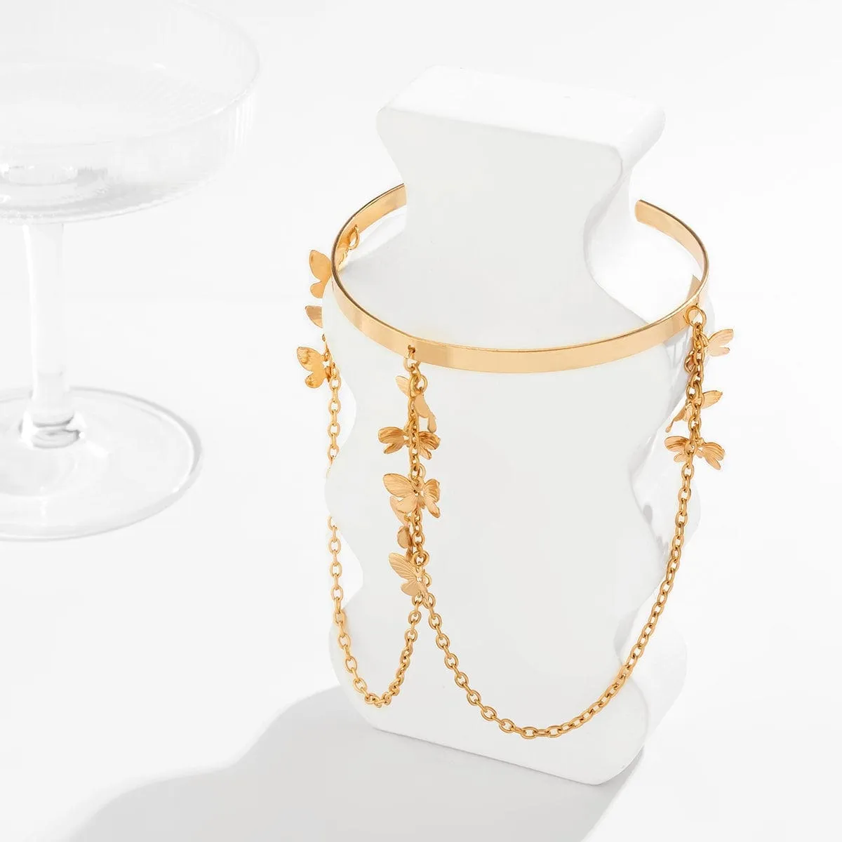 Minimalist Layered Butterfly Arm Cuff
