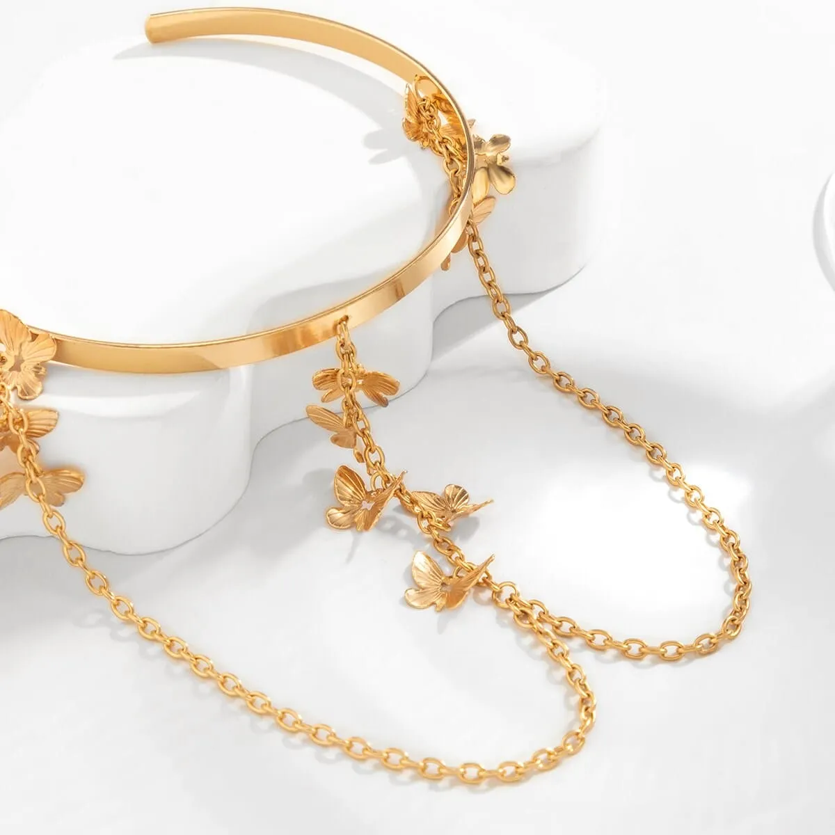 Minimalist Layered Butterfly Arm Cuff