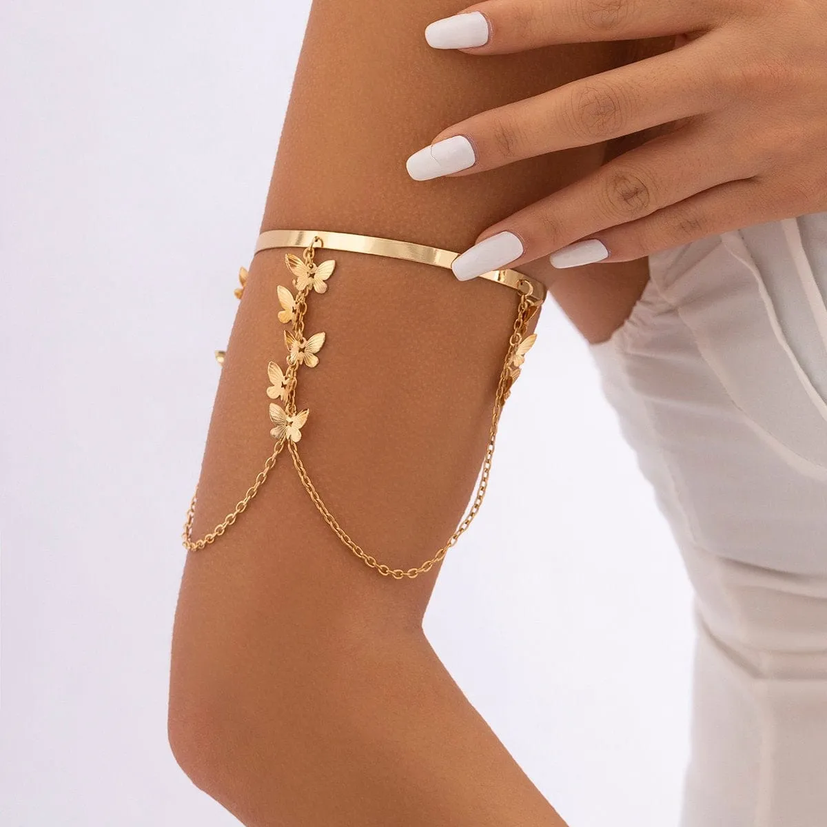 Minimalist Layered Butterfly Arm Cuff