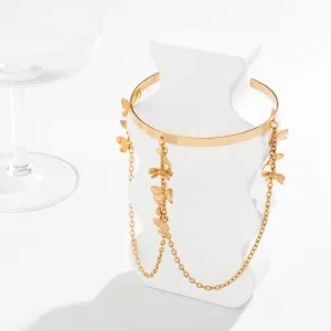 Minimalist Layered Butterfly Arm Cuff
