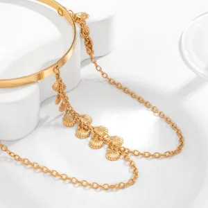 Minimalist Layered Scallop Shell Arm Cuff