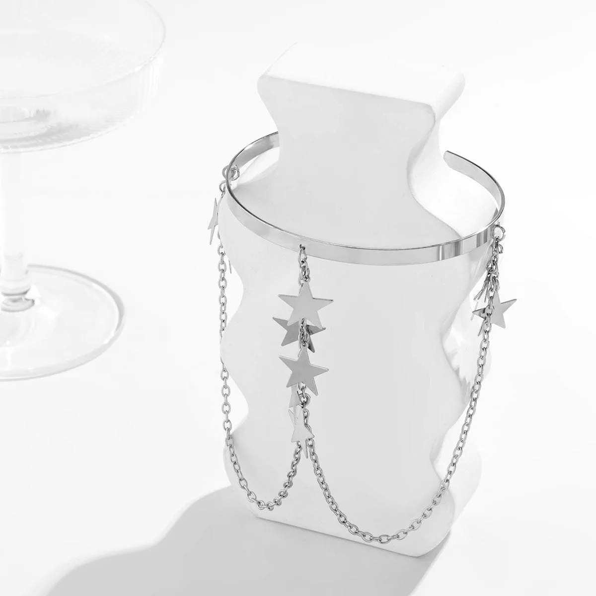 Minimalist Layered Star Arm Cuff