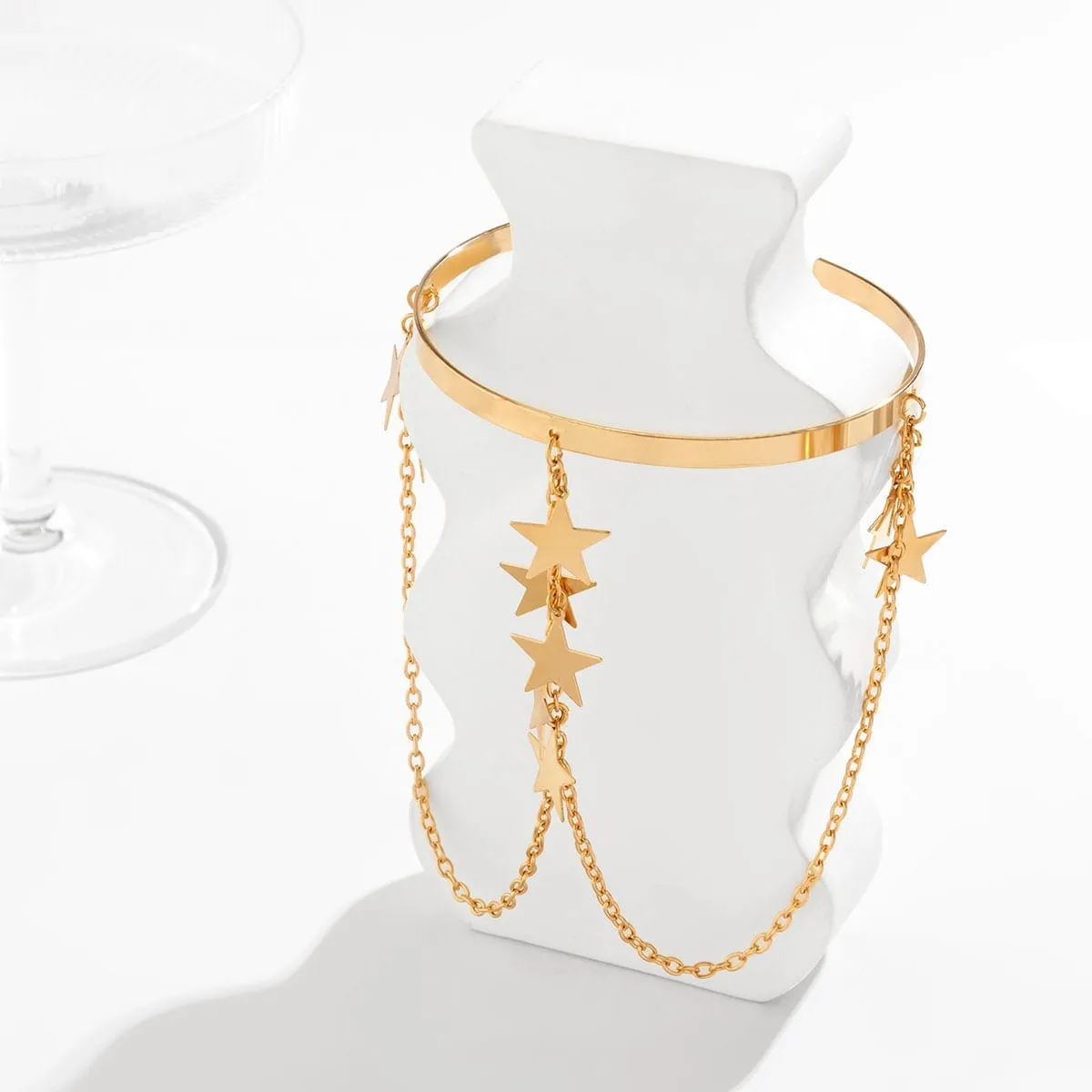 Minimalist Layered Star Arm Cuff