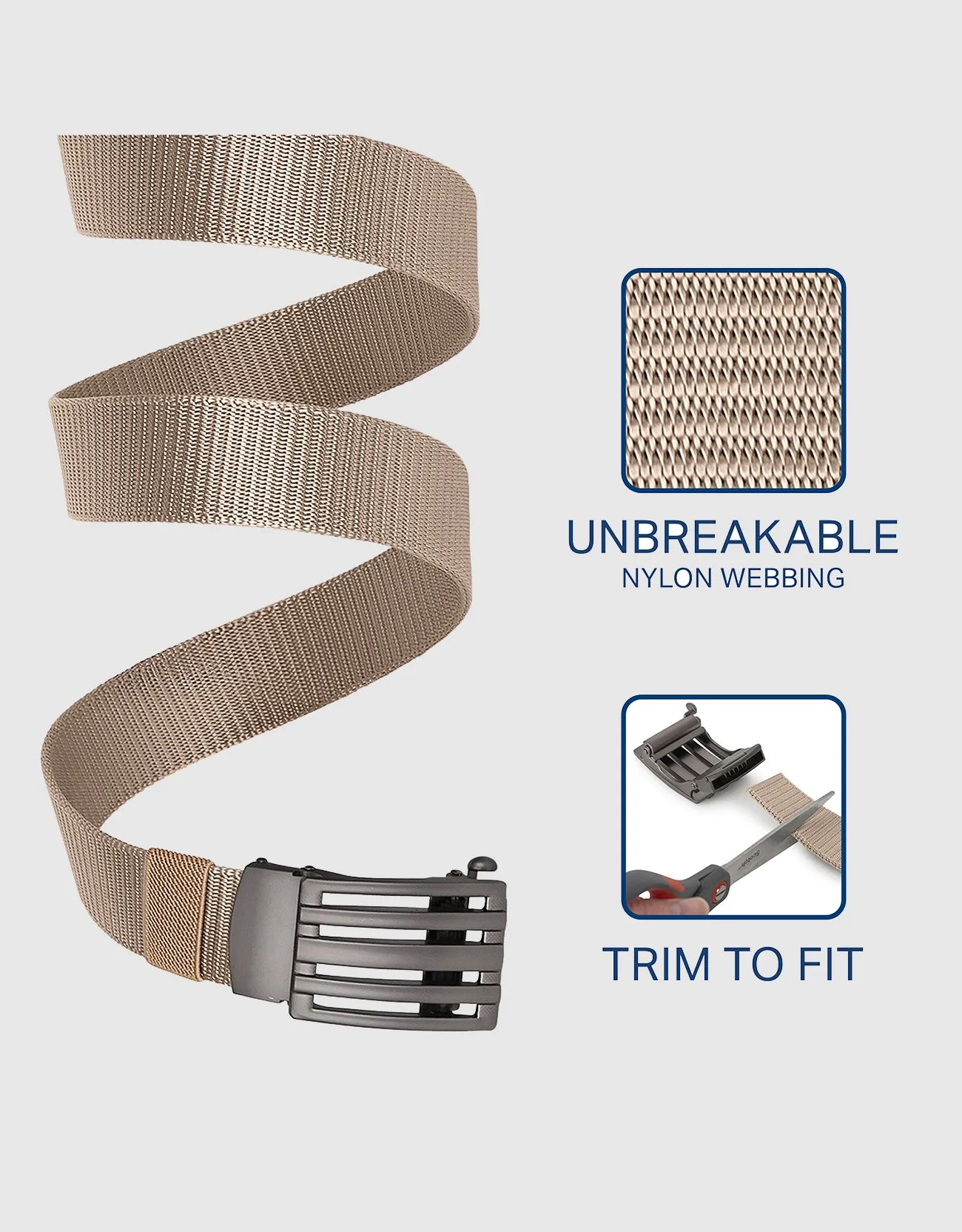 Mio Marino Mens Adjustable Tactical Ratchet Golf Belt
