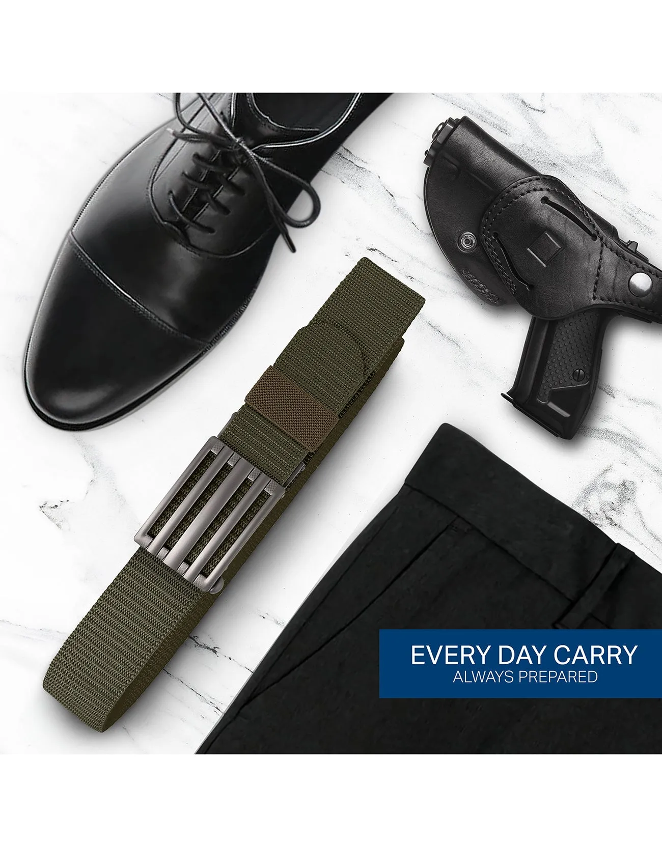 Mio Marino Mens Adjustable Tactical Ratchet Golf Belt