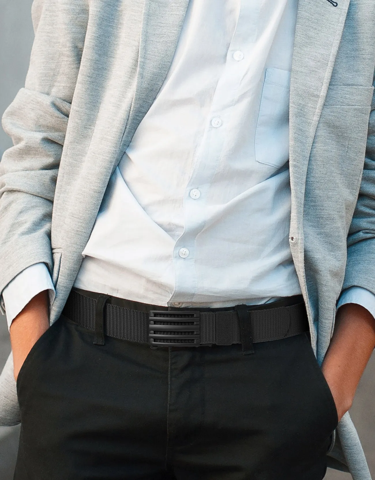 Mio Marino Mens Adjustable Tactical Ratchet Golf Belt