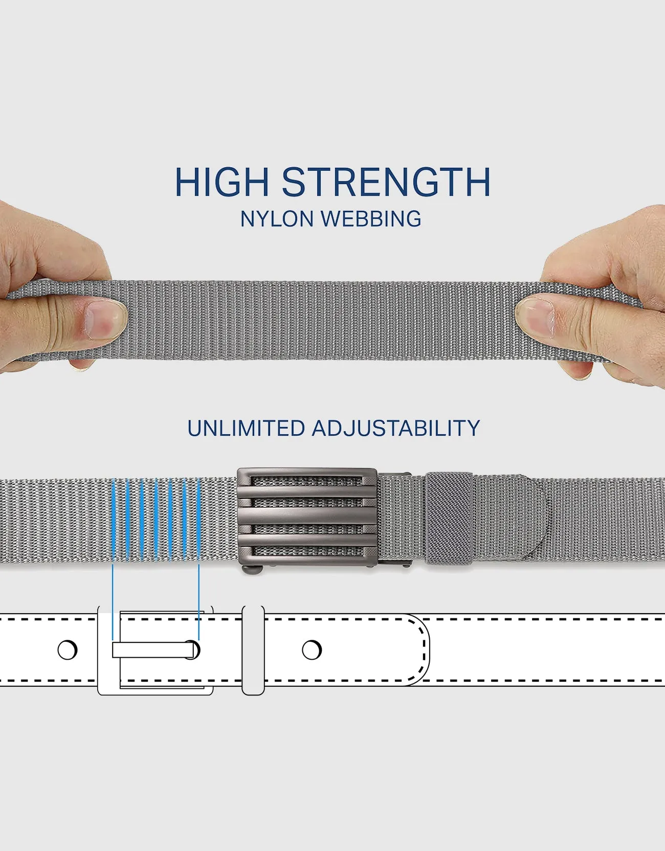 Mio Marino Mens Adjustable Tactical Ratchet Golf Belt