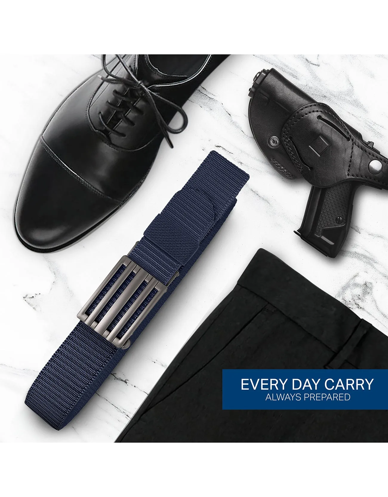 Mio Marino Mens Adjustable Tactical Ratchet Golf Belt