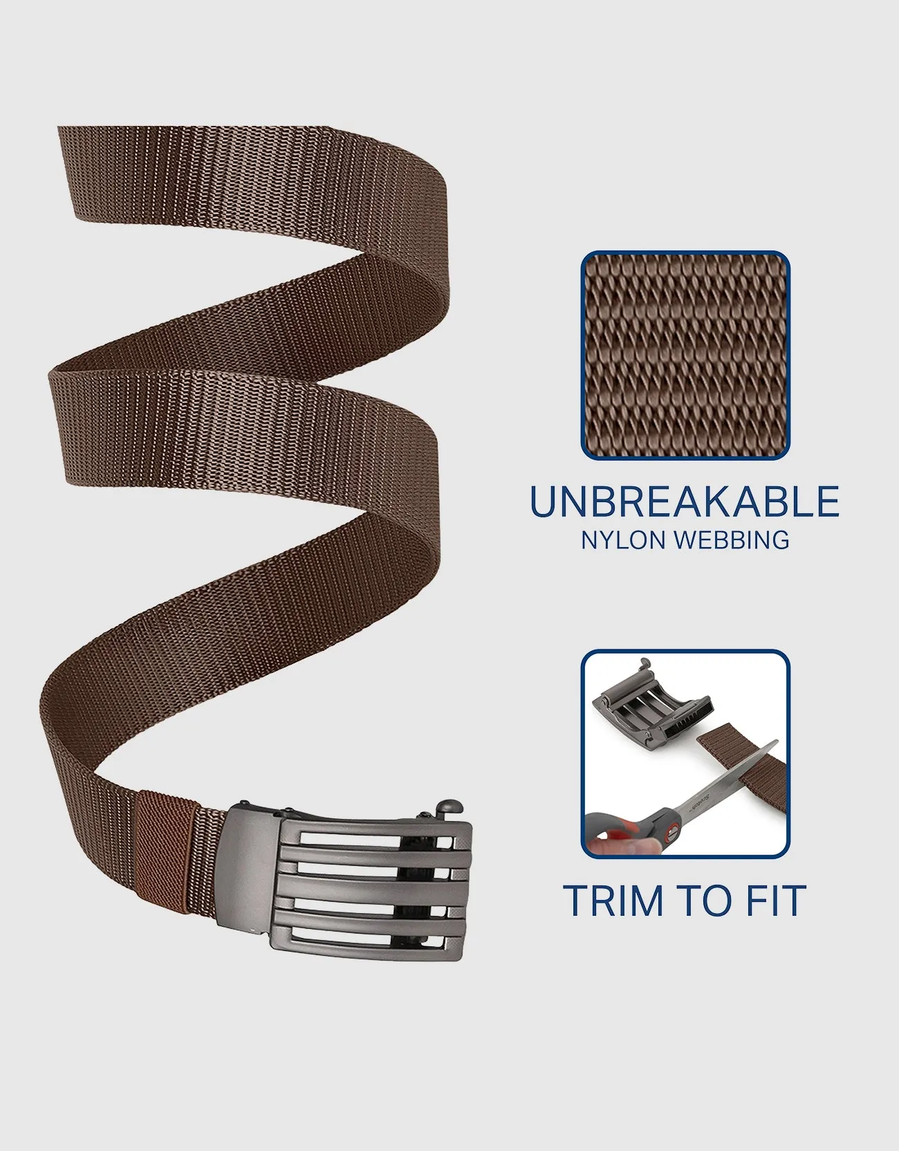 Mio Marino Mens Adjustable Tactical Ratchet Golf Belt