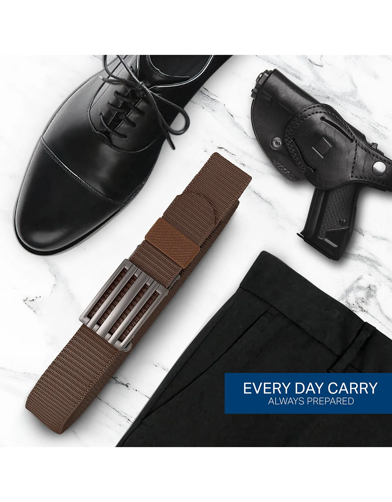 Mio Marino Mens Adjustable Tactical Ratchet Golf Belt