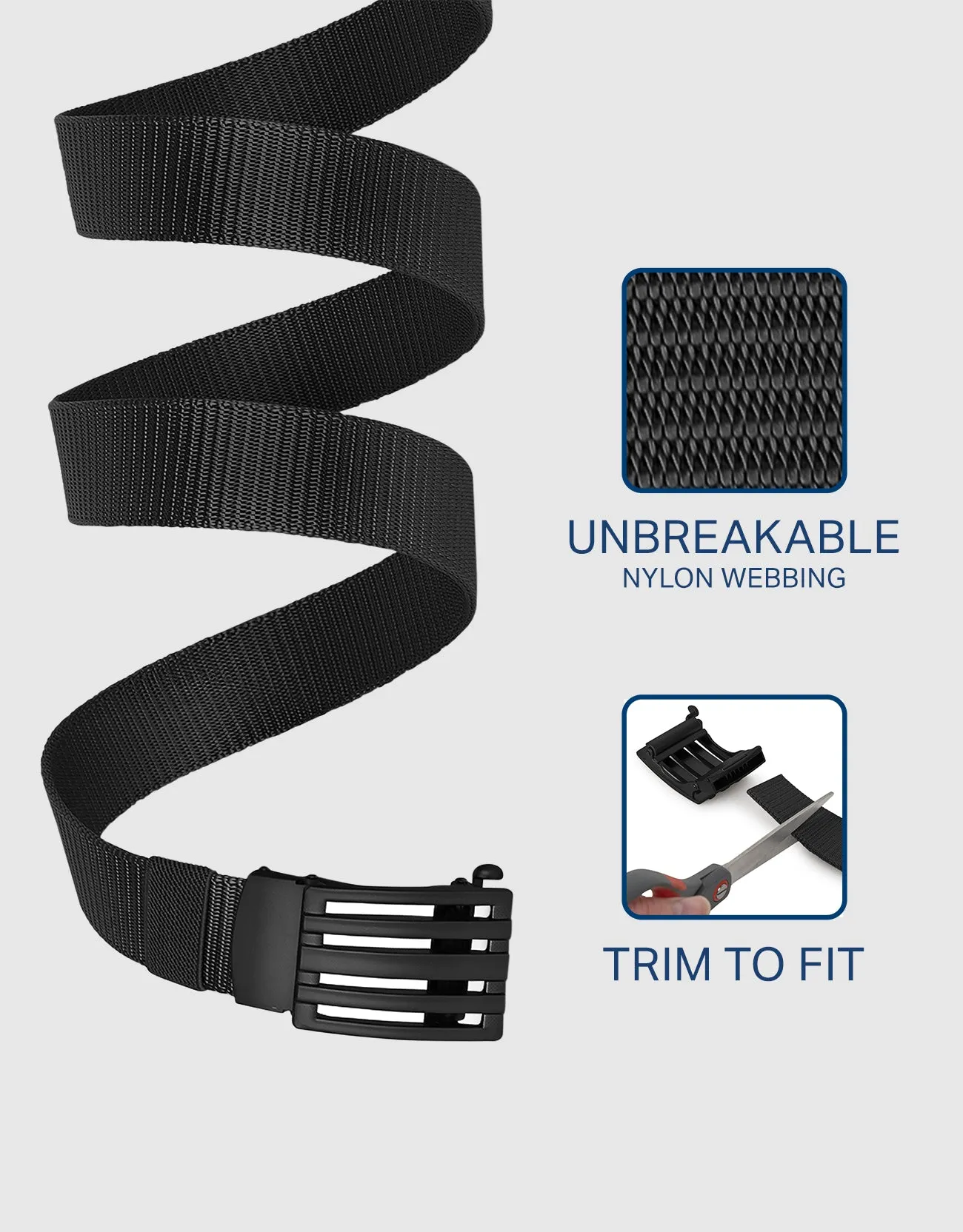 Mio Marino Mens Adjustable Tactical Ratchet Golf Belt
