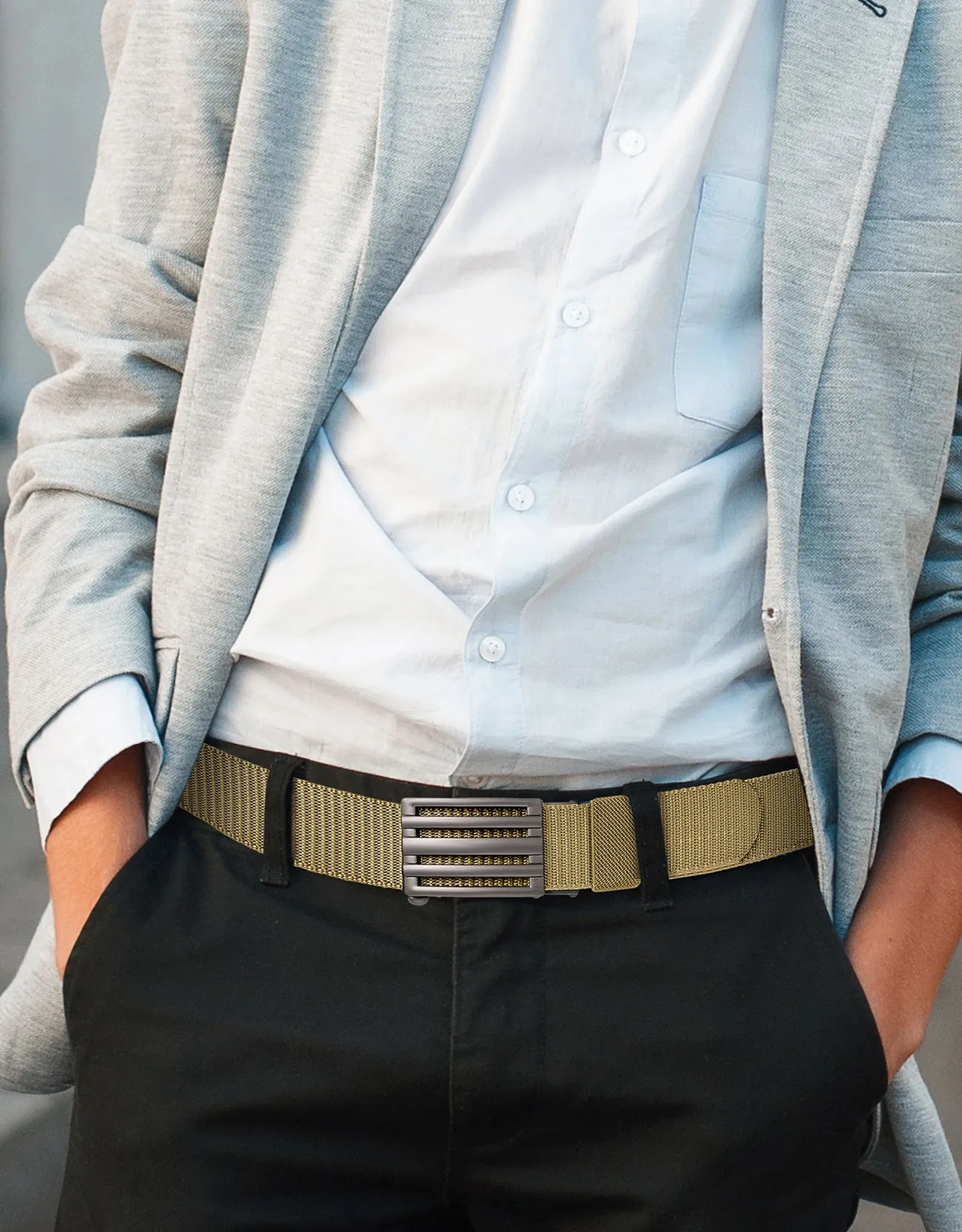 Mio Marino Mens Adjustable Tactical Ratchet Golf Belt