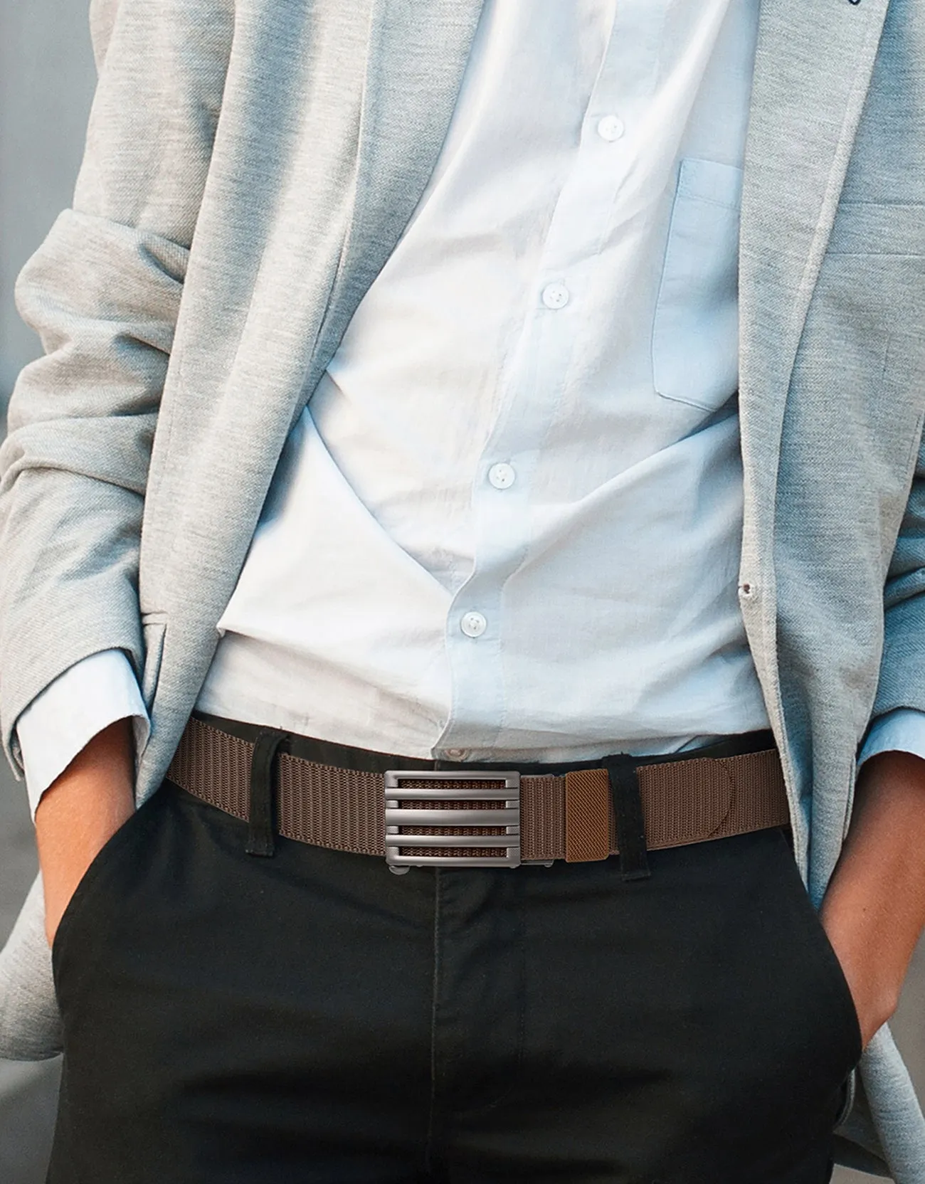 Mio Marino Mens Adjustable Tactical Ratchet Golf Belt
