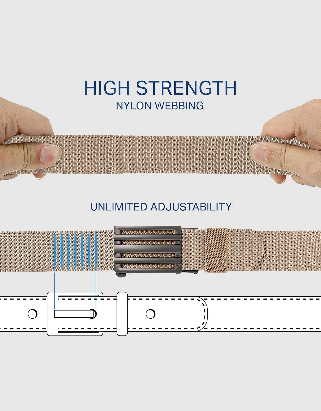 Mio Marino Mens Adjustable Tactical Ratchet Golf Belt