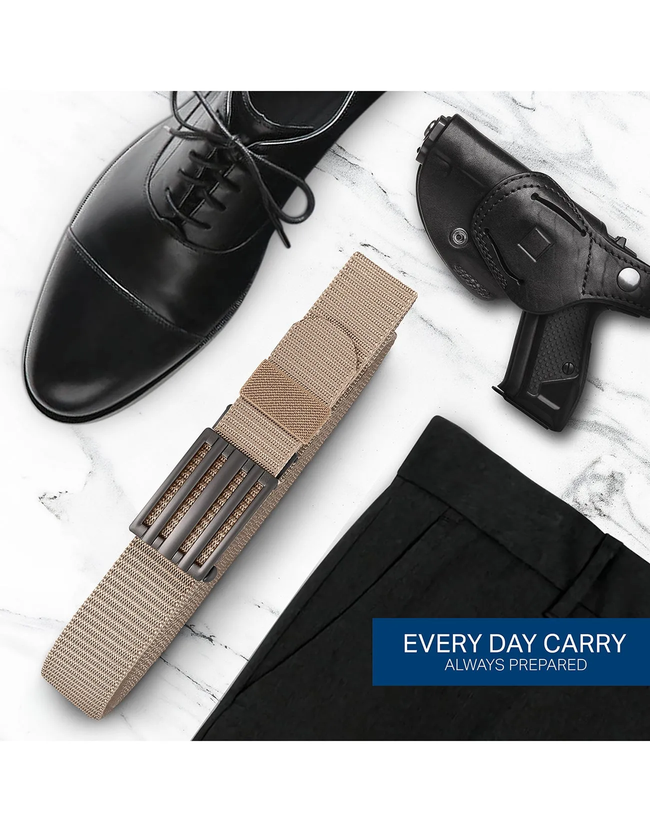 Mio Marino Mens Adjustable Tactical Ratchet Golf Belt