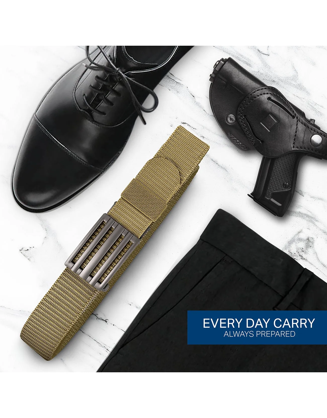 Mio Marino Mens Adjustable Tactical Ratchet Golf Belt