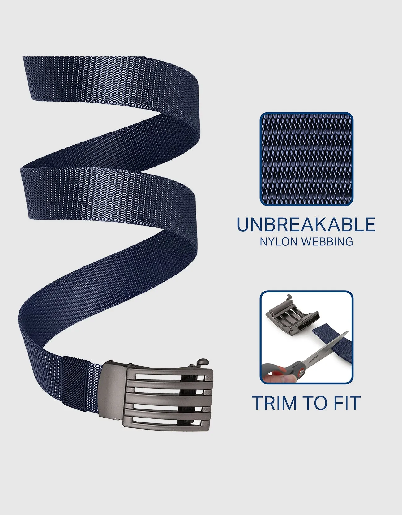 Mio Marino Mens Adjustable Tactical Ratchet Golf Belt