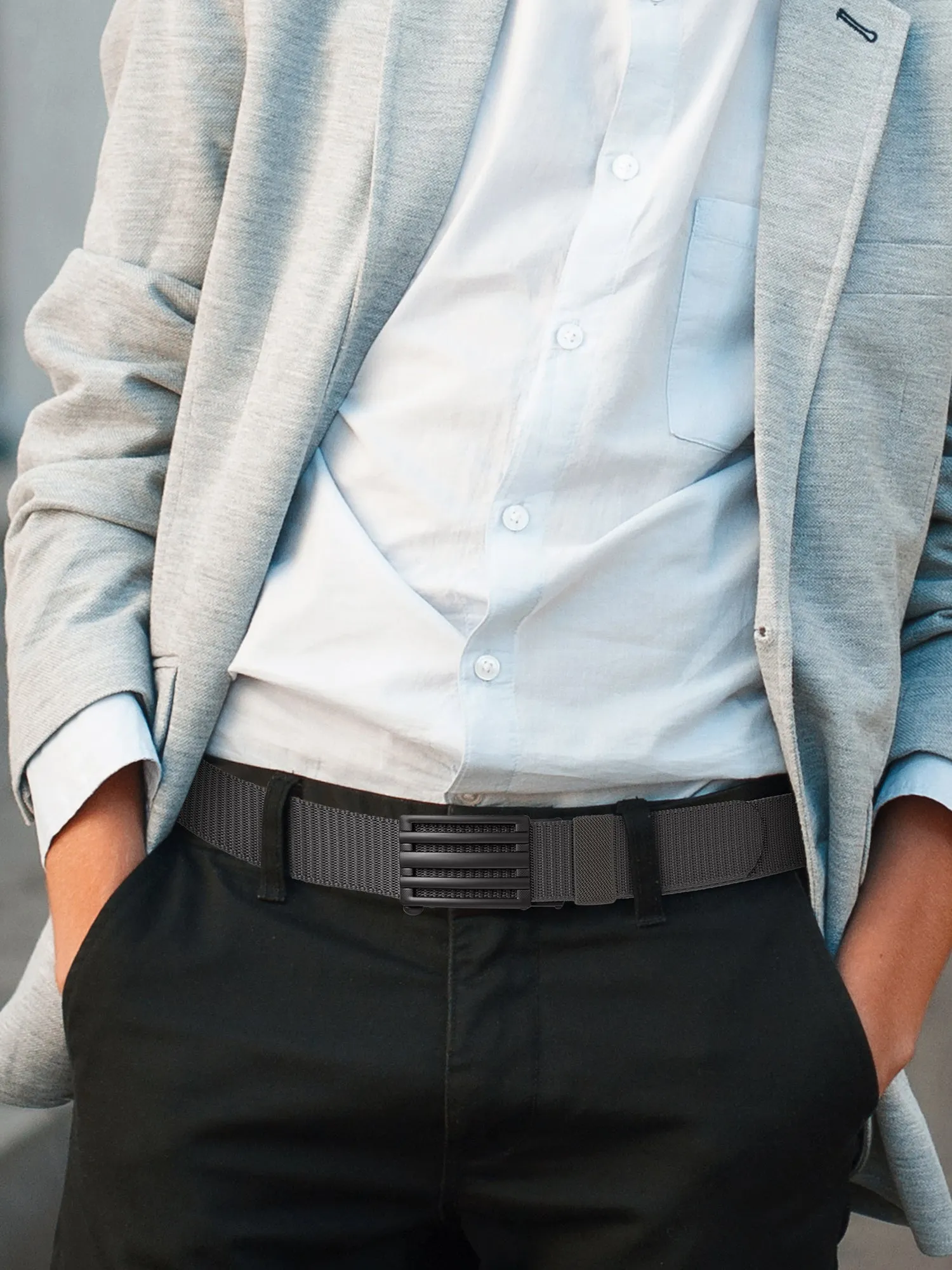 Mio Marino Mens Adjustable Tactical Ratchet Golf Belt