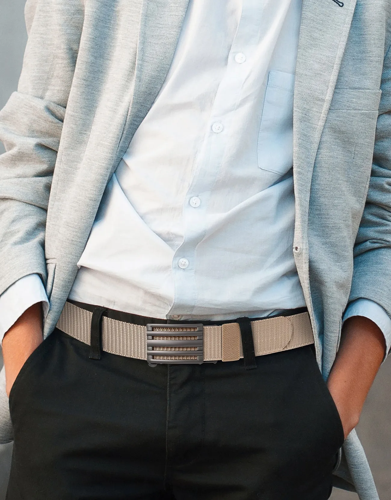 Mio Marino Mens Adjustable Tactical Ratchet Golf Belt