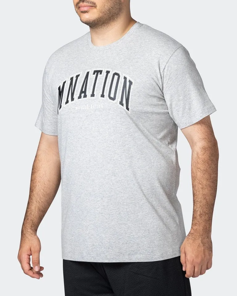 MNation Varsity Tee - Light Grey Marl