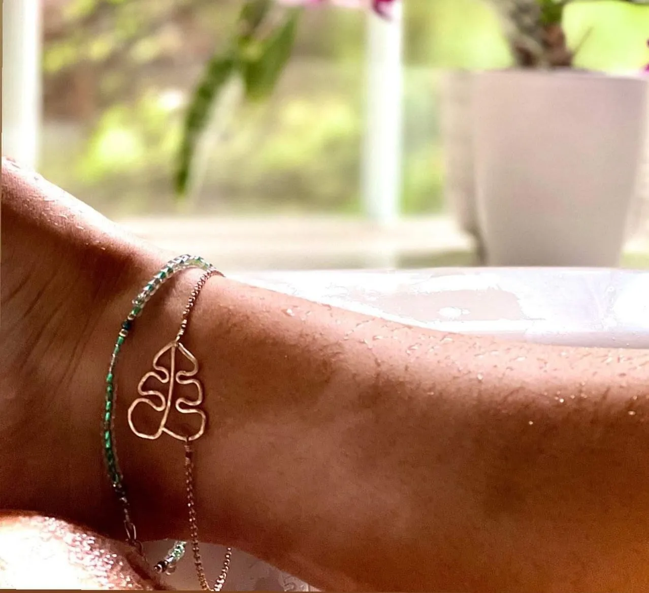 Monstera Anklet