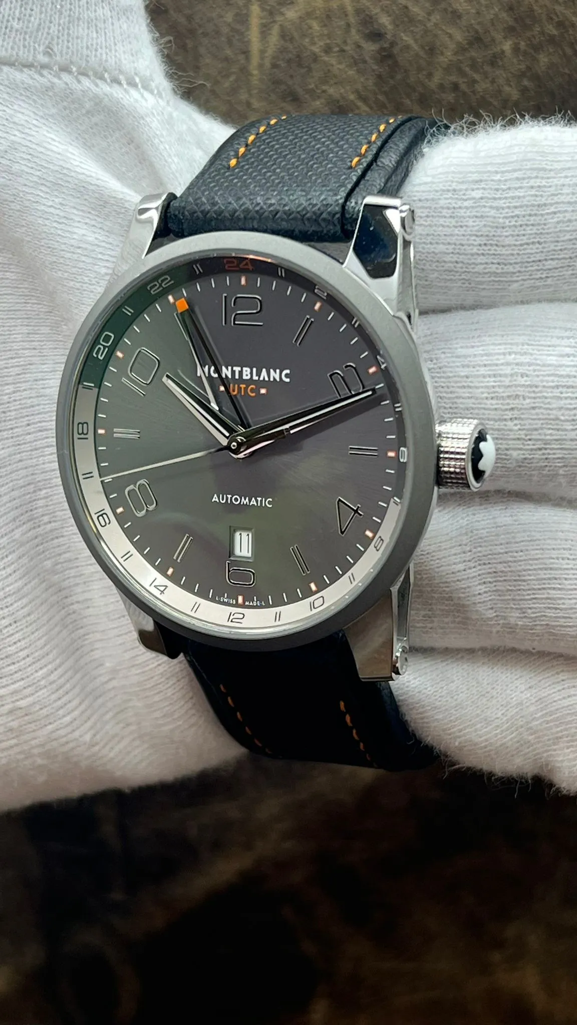 Montblanc  Timewalker Voyager UTC 109137 Grey Dial Automatic Men's Watch