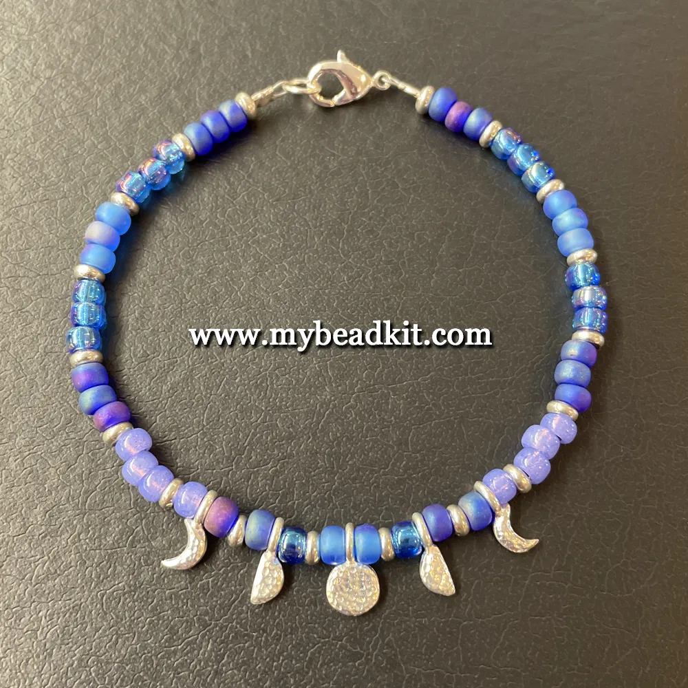 Moon Phases Bracelet Kit - Blue Moon (Blue & Violet)