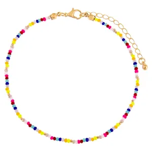 Multi Color Beaded Anklet