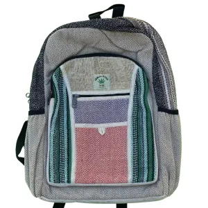 Multi-Color Hemp Backpack - Pure Himalayan Hemp (THC Free)