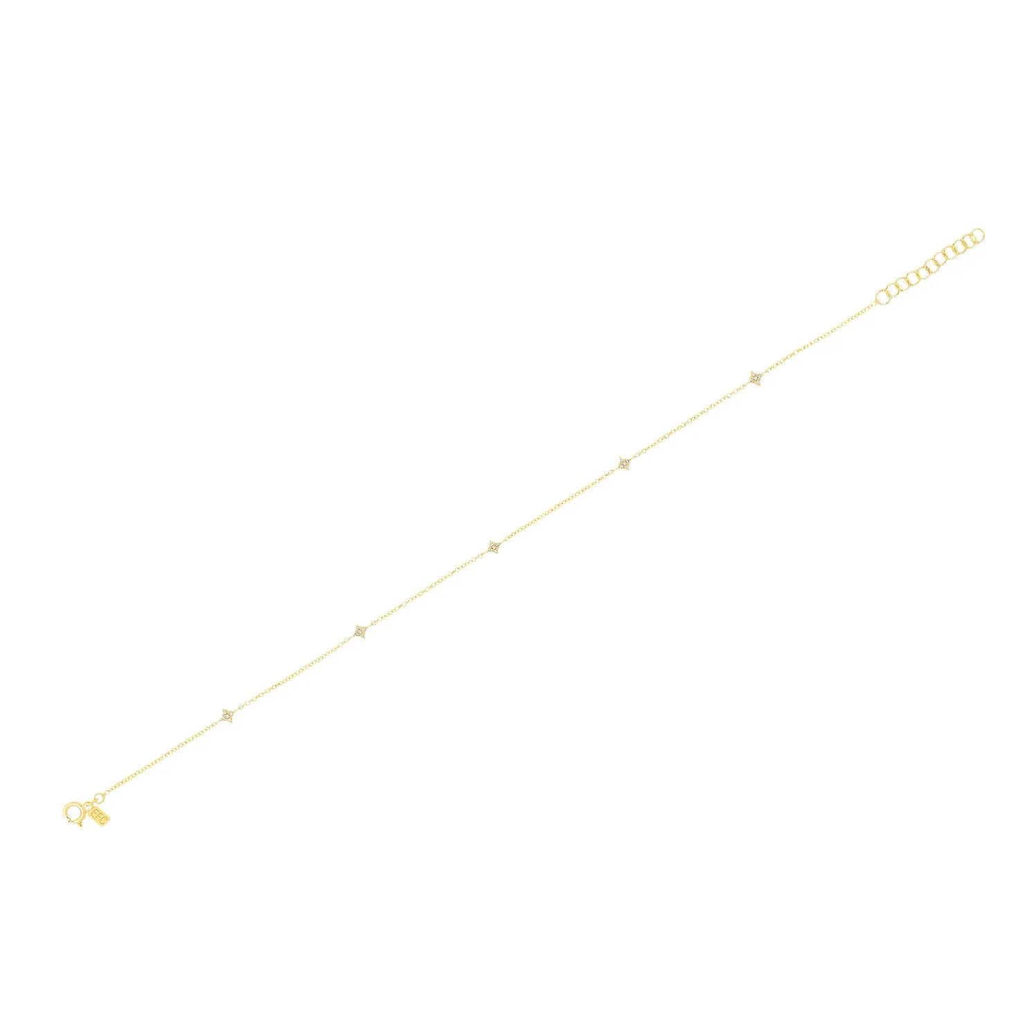 Multi Diamond Sparkle Anklet