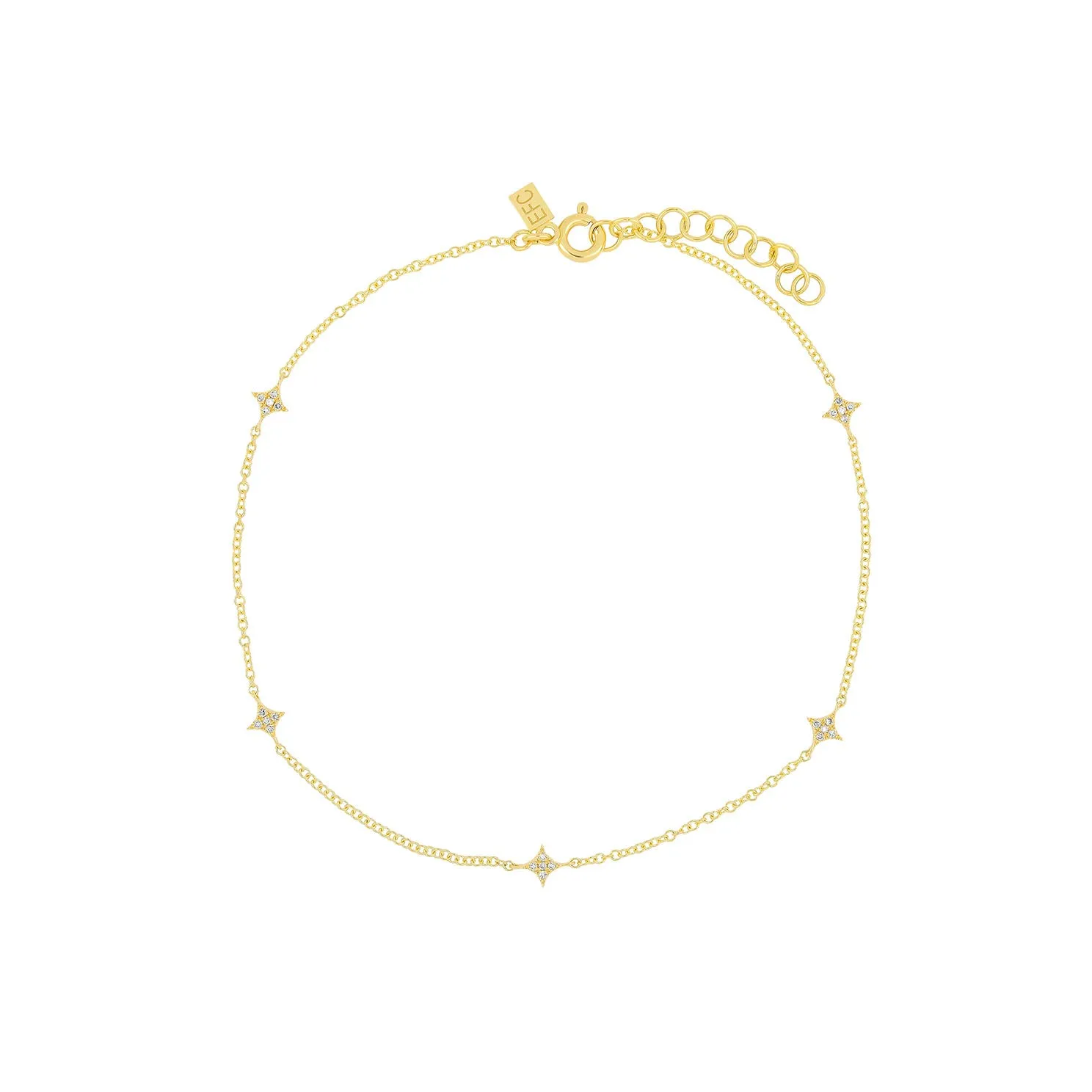 Multi Diamond Sparkle Anklet