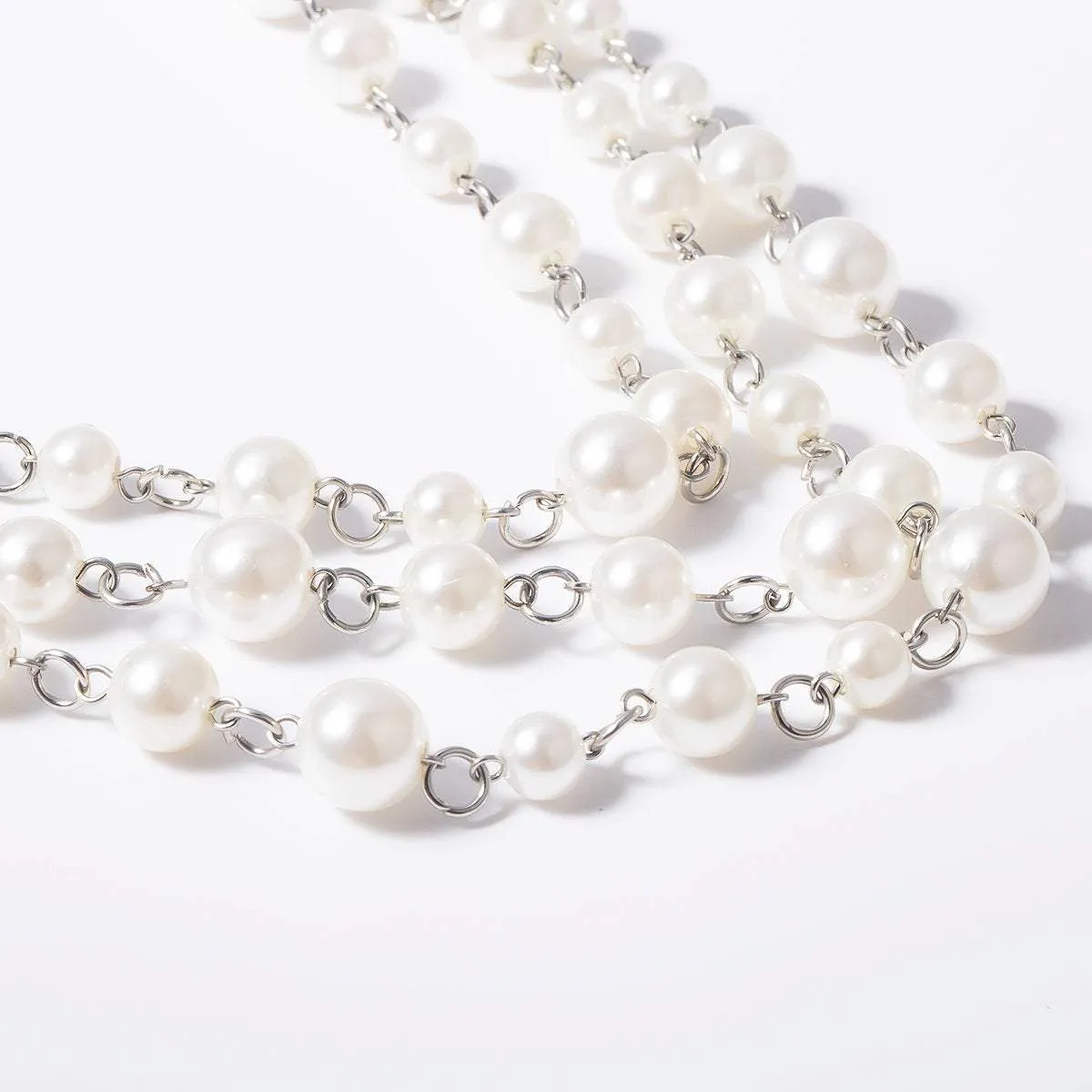 Multi-layer Natural Pearl Bead Sash - Baroque Style Pearl Waist Chain - Ivory Pearl Waist Belt - Trendy Pearl Wedding Belly Chain