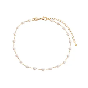 Multi Pearl Beaded Chain Anklet