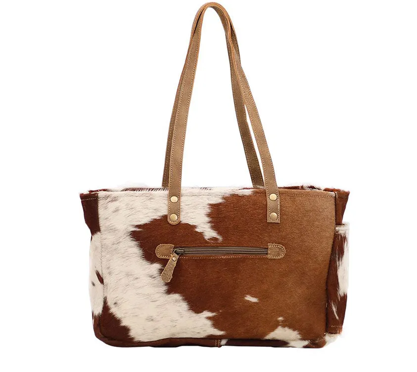 Myra Bag White Fawn Hair-On Hide Bag