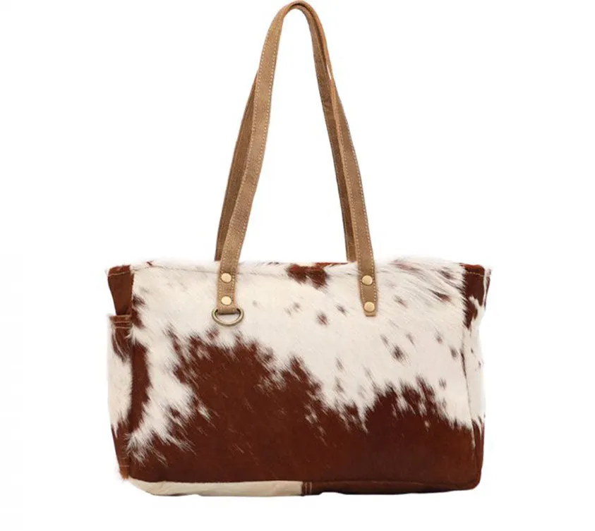 Myra Bag White Fawn Hair-On Hide Bag