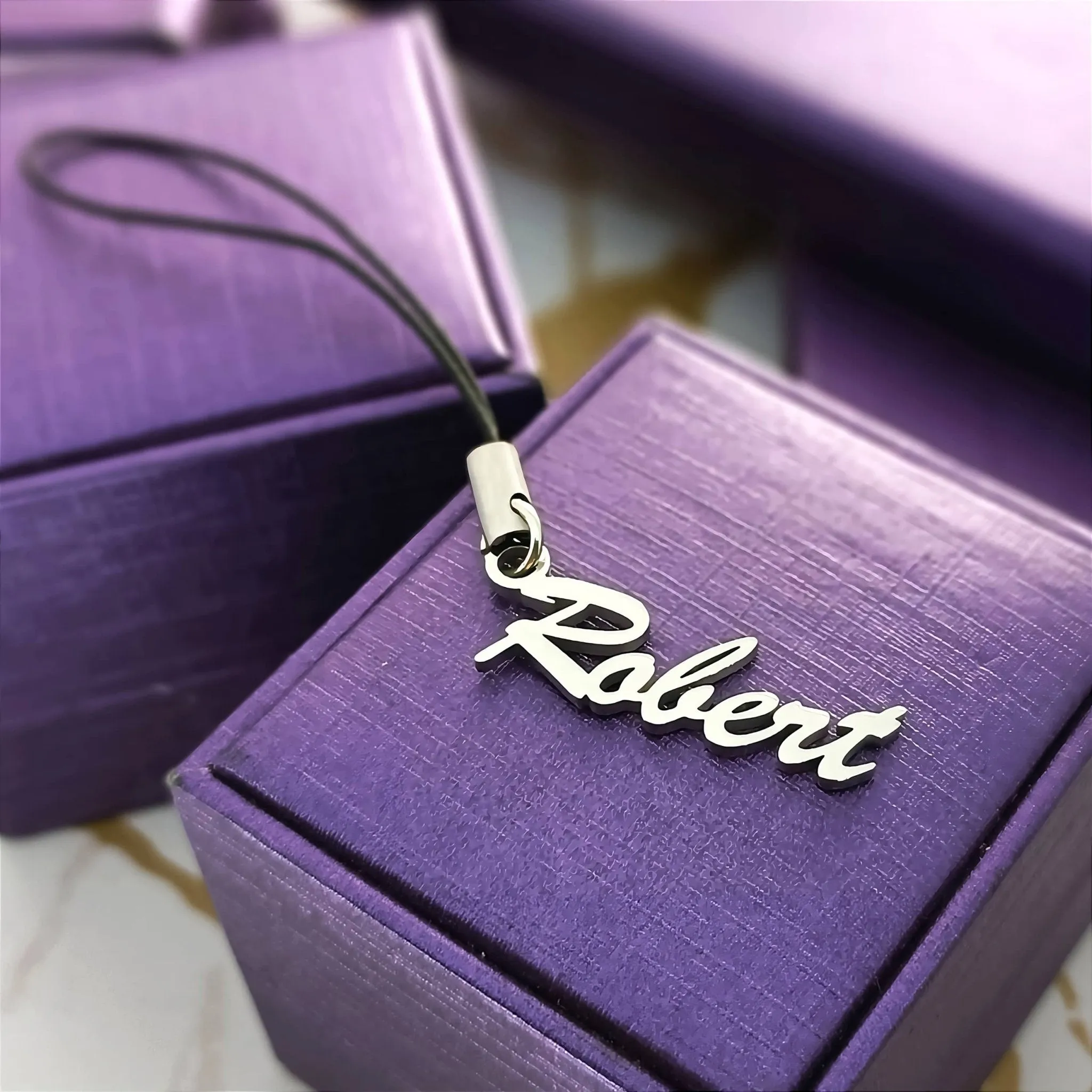 Name Charm  (Birthstones Optional)