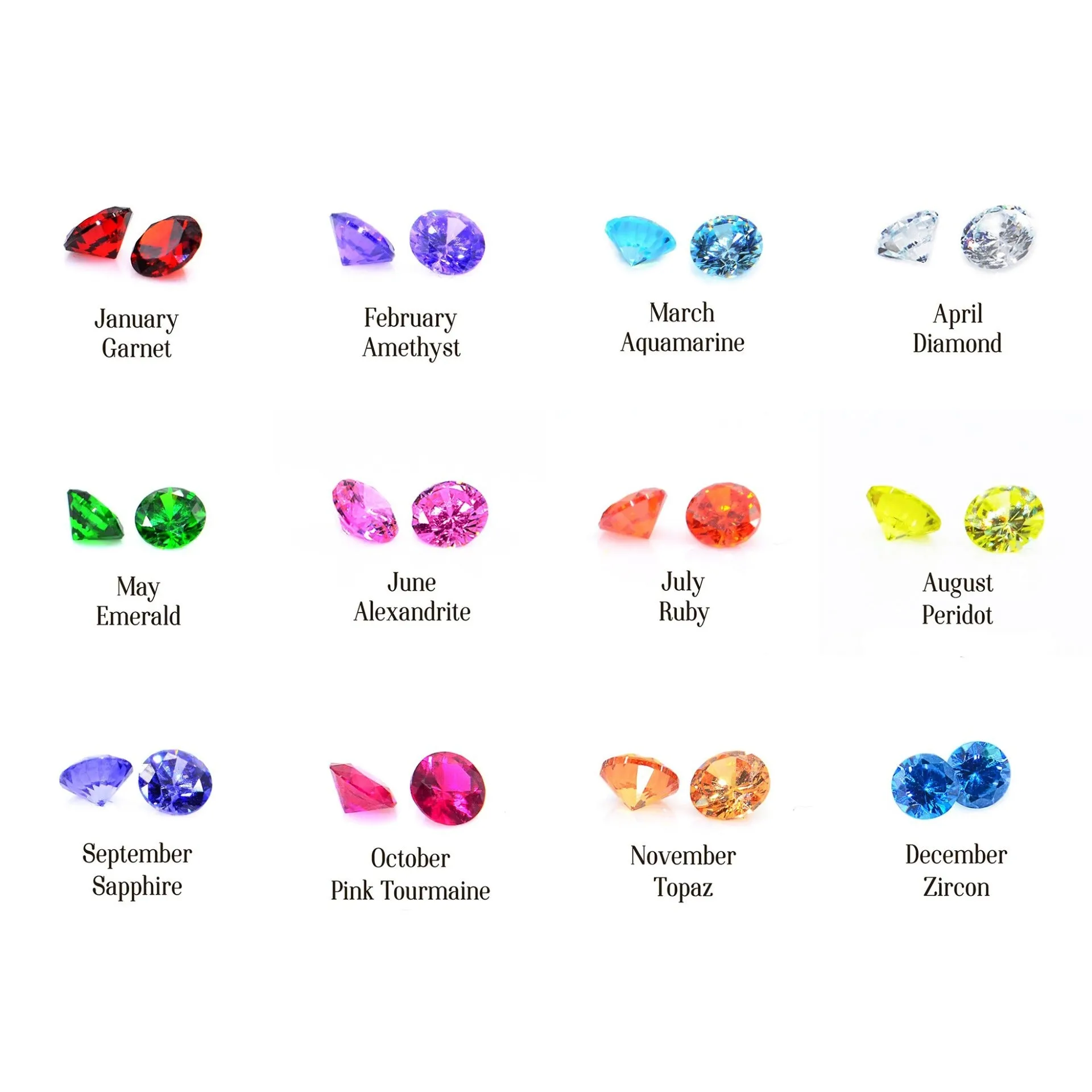 Name Charm  (Birthstones Optional)