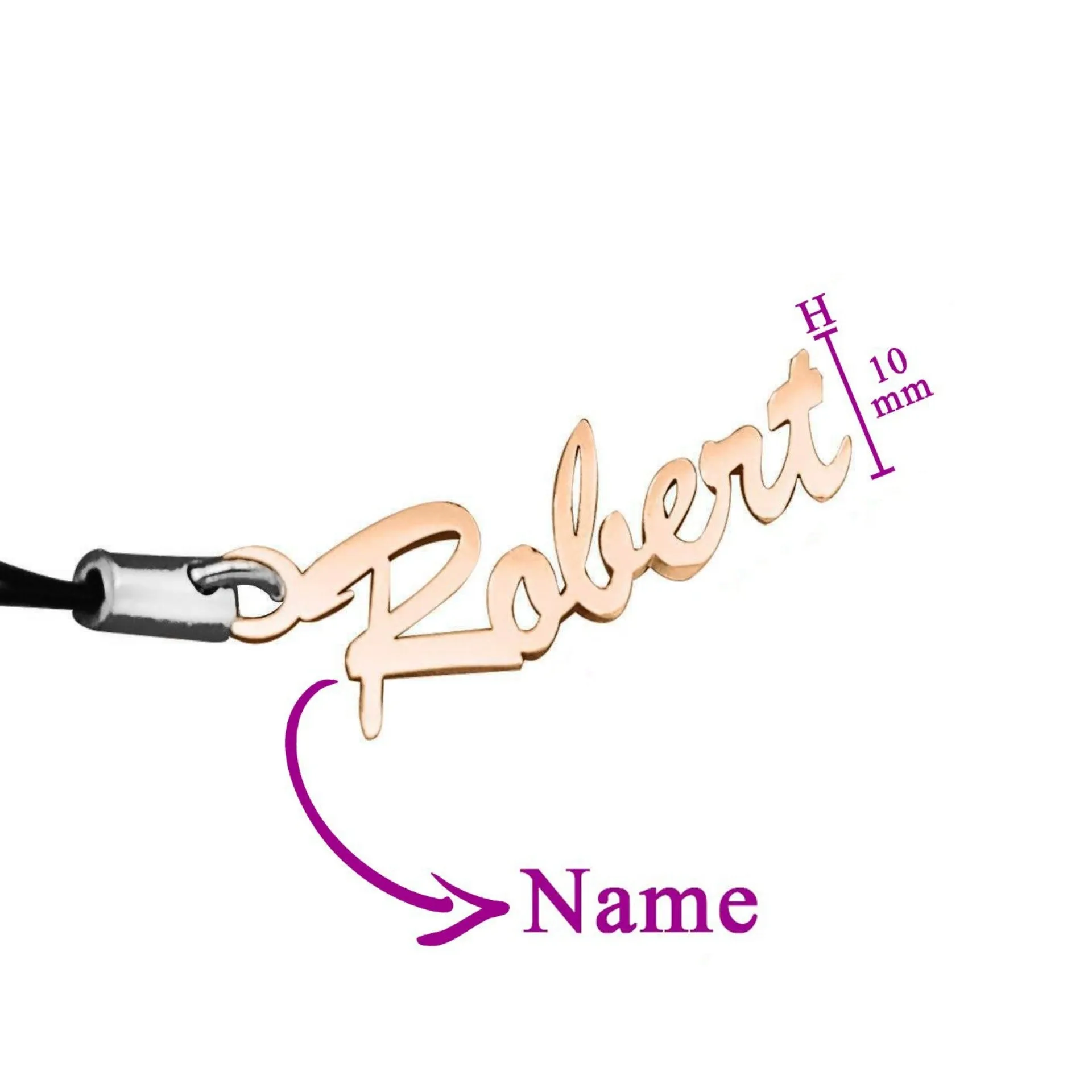 Name Charm  (Birthstones Optional)