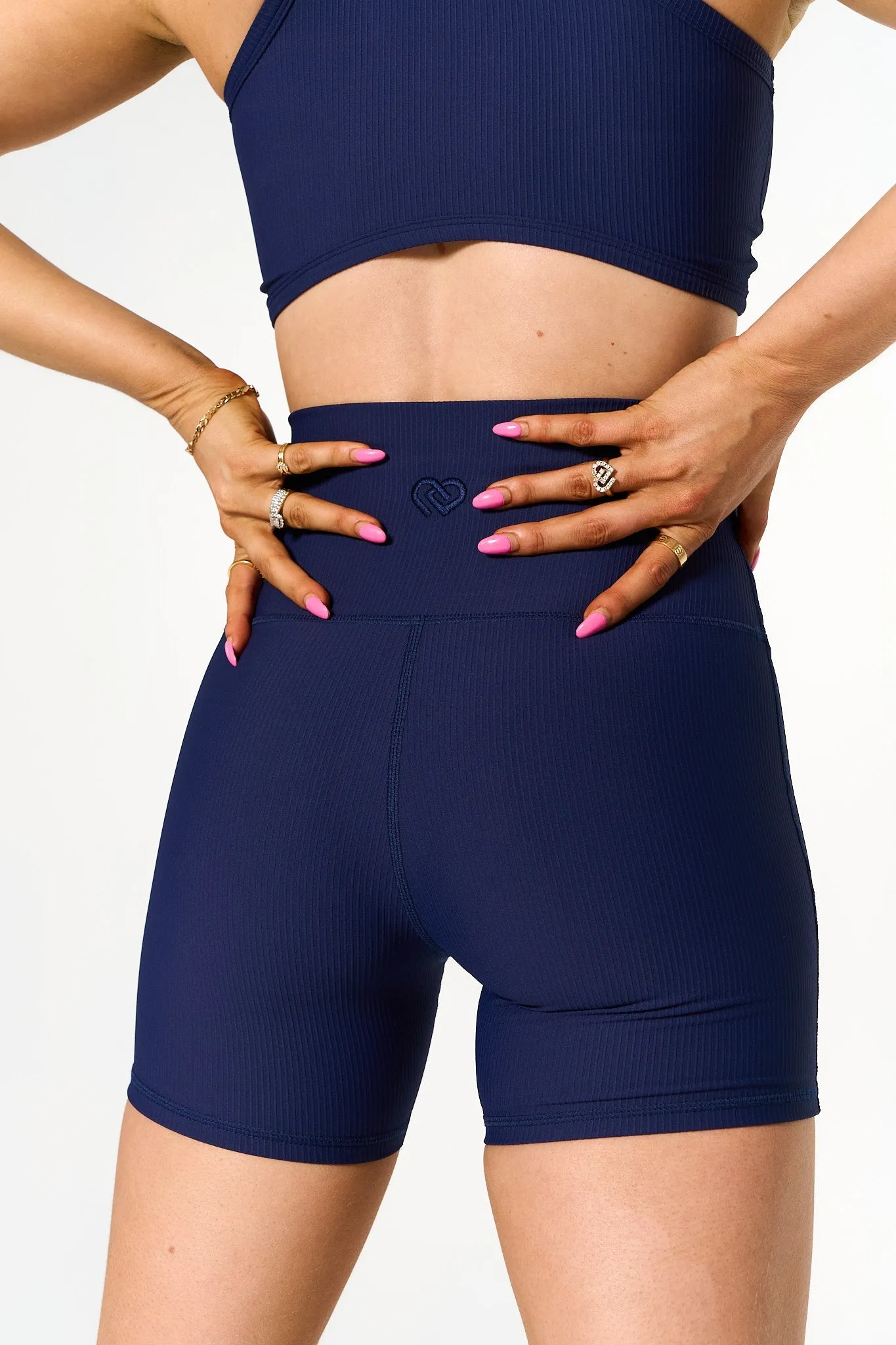 Navy 4" Bike Shorts