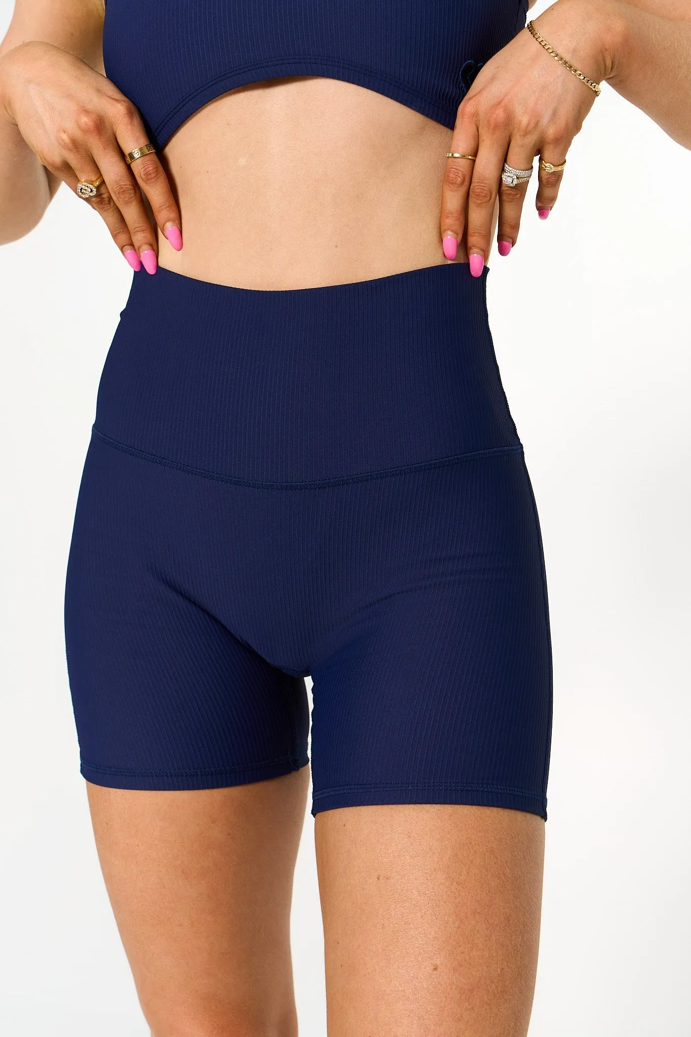 Navy 4" Bike Shorts