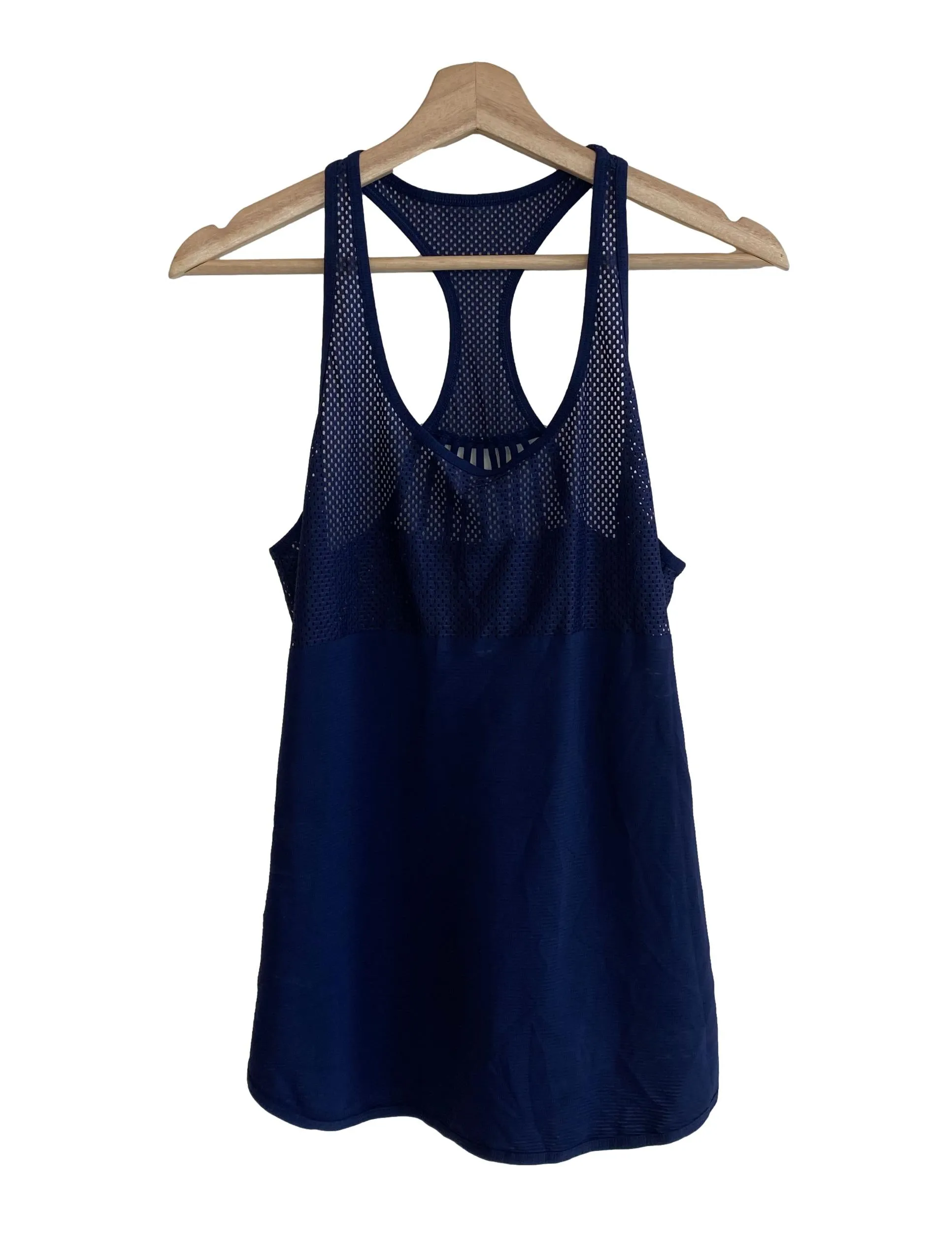 Navy Blue Half Striped Top