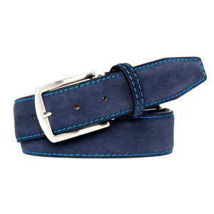 Navy Custom Suede Belt