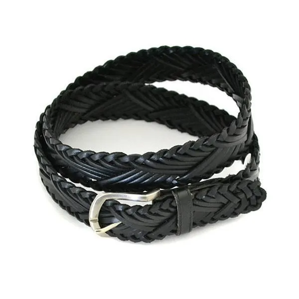 NELSON - Mens Black Genuine Leather Belt