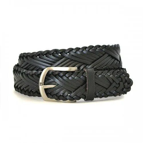NELSON - Mens Black Genuine Leather Belt