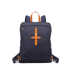 New Denim Canvas Casual Backpack Leather With Canvas School Backpack Fashion Travel Canvas Backpack YD3136