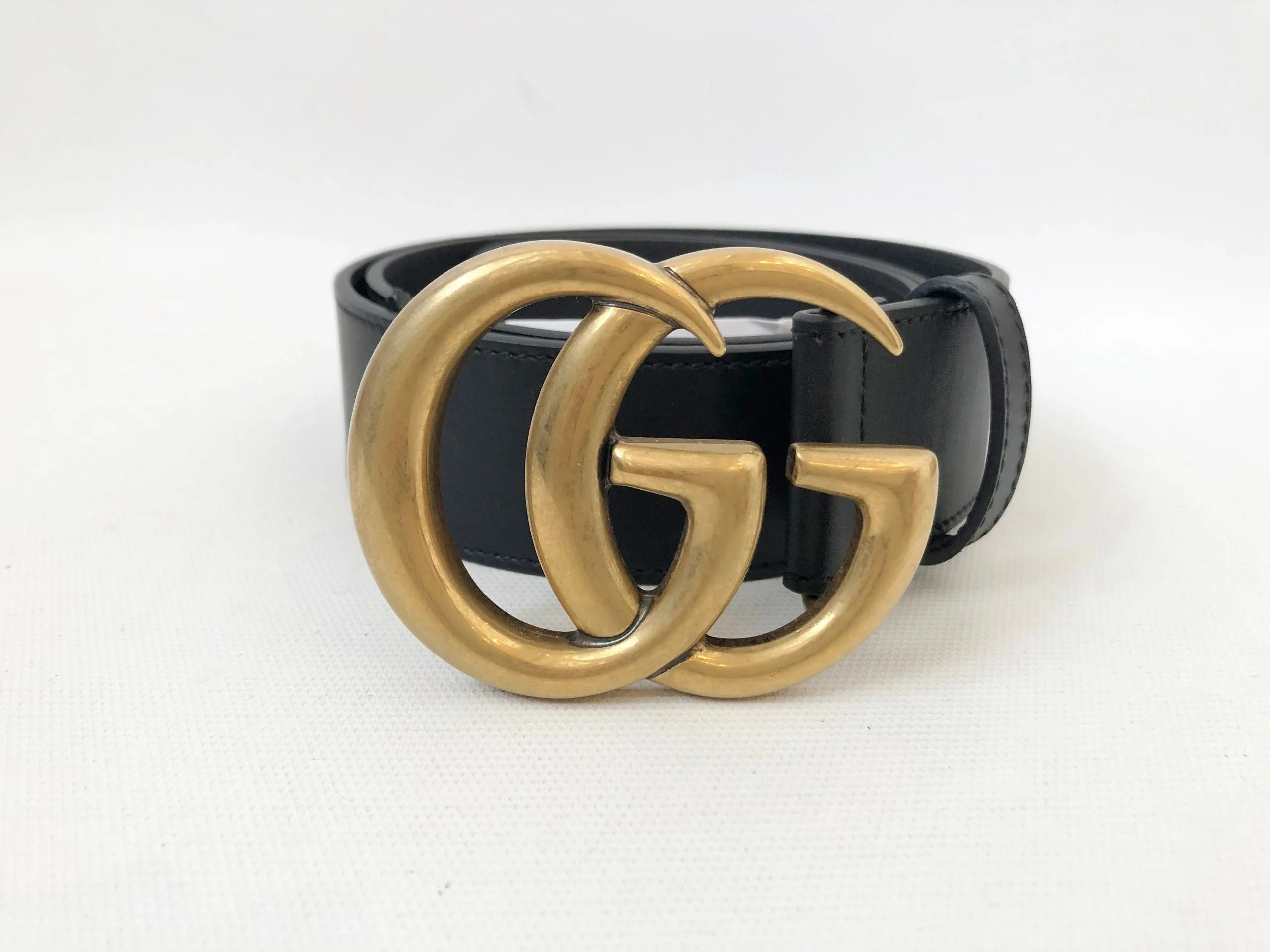 NEW Gucci Black Marmont Gg Belt Designer Size 80